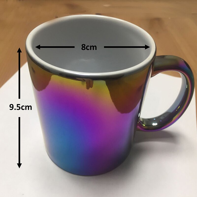 Taza De unicornio con arcoiris iridiscente, Vintage, sirena, galvanoplastia, tazona, Tazas De café Creativas, Nespresso, unicornio