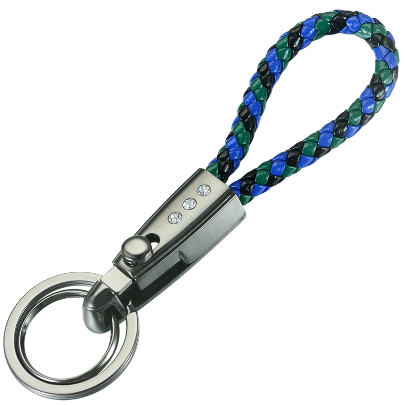 Braided Rope Keychains Men Car Keychain Mens Luxury Leather Key Chain Male Metal Keyring Men’s Car Household Key Rings Unisex