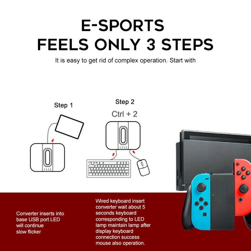 Keyboard Mouse Converter Game Controller Adapter for PC PS4 One PS3 Switch Mobile Gaming Converter