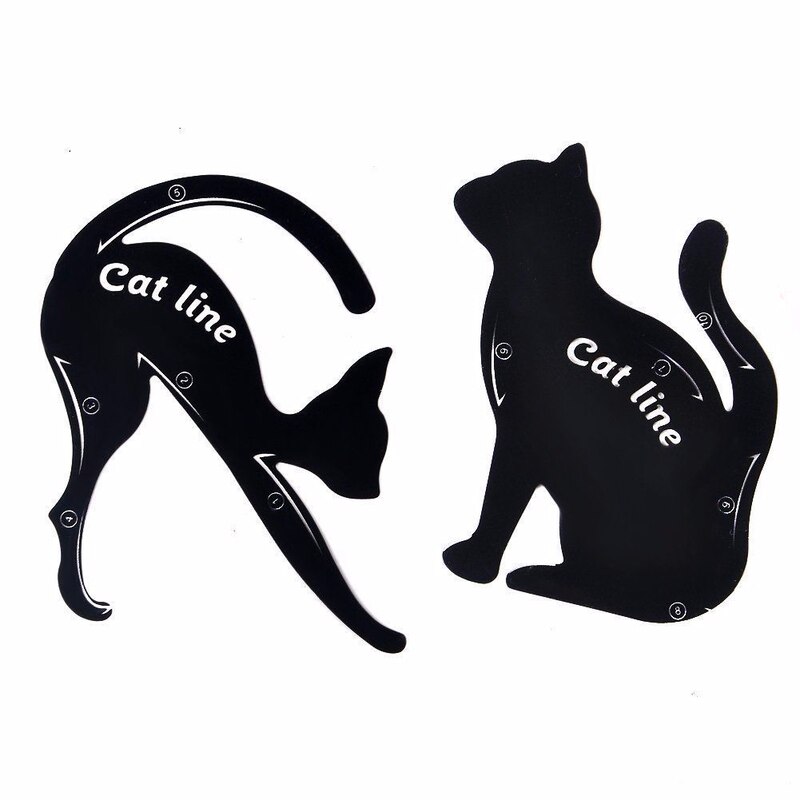 2 Pz/impostato Nuovo Gatto Linea di eyeliner Trucco Degli Occhi stampino modelli kit Attrezzi di Trucco per Gli Occhi