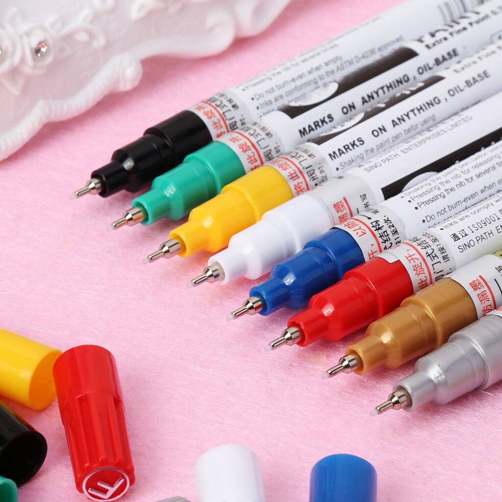 Brand and Universal 0.7mm Extra Fine Point Permanent Paint Metallic Marker Pen DIY Art