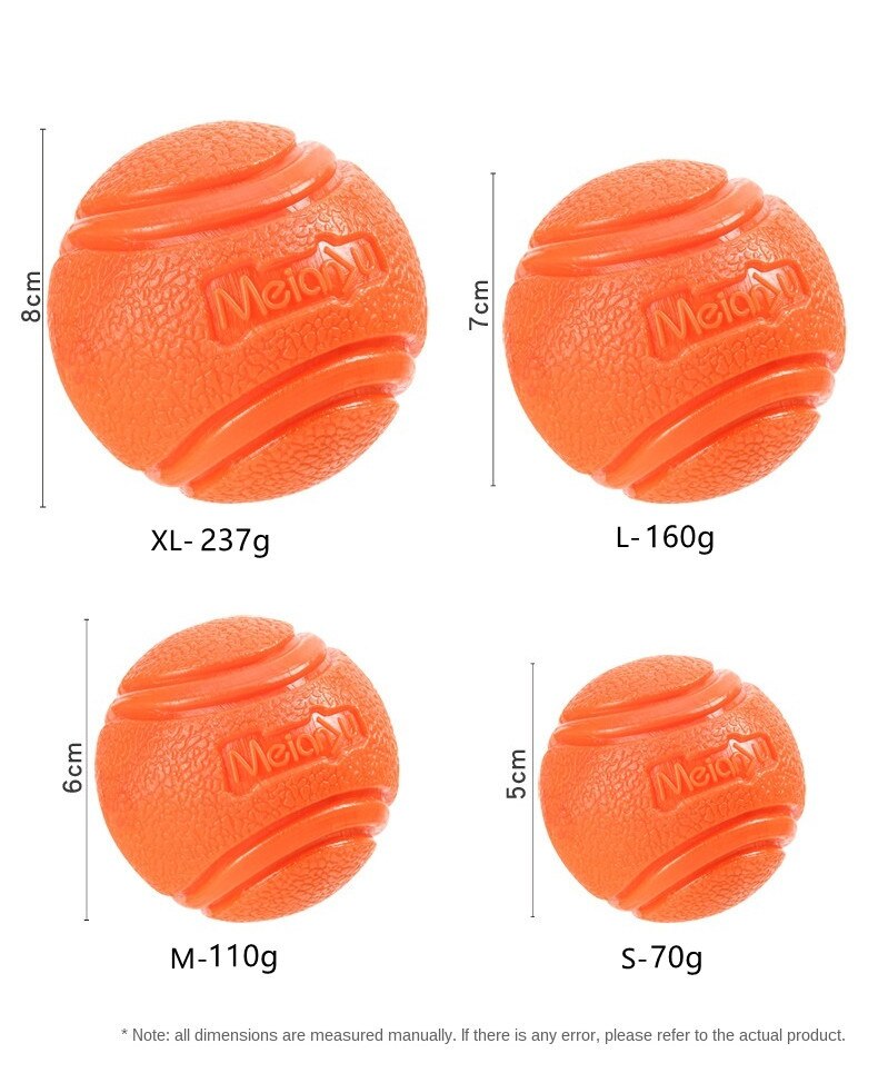 Dog Toys Ball Pet Dog Bouncy Rubber Solid Ball Resistance To Chew Toys Outdoor Throwing Recovery Training for Dogs