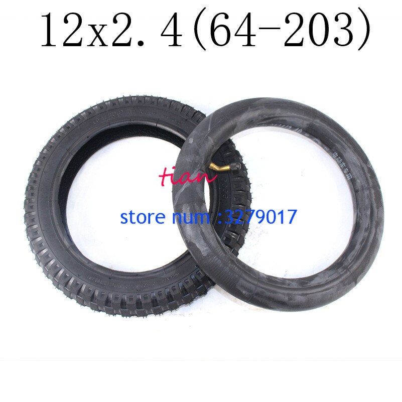 Pneu 12x2.4 pour Scooter électrique pour enfants, vélo de 12 pouces 64-203,