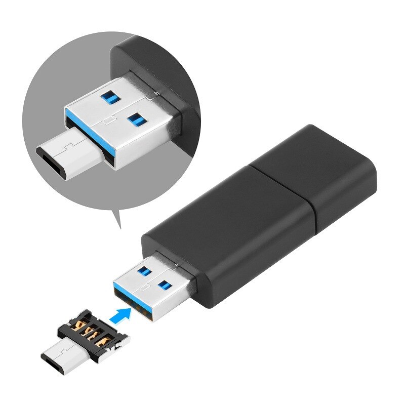 LEORY Mini Mikro USB OTG Konverter Daten Übertragung Kabel U Disk Adapter für Clever praktisch Datenleitung Kartenleser