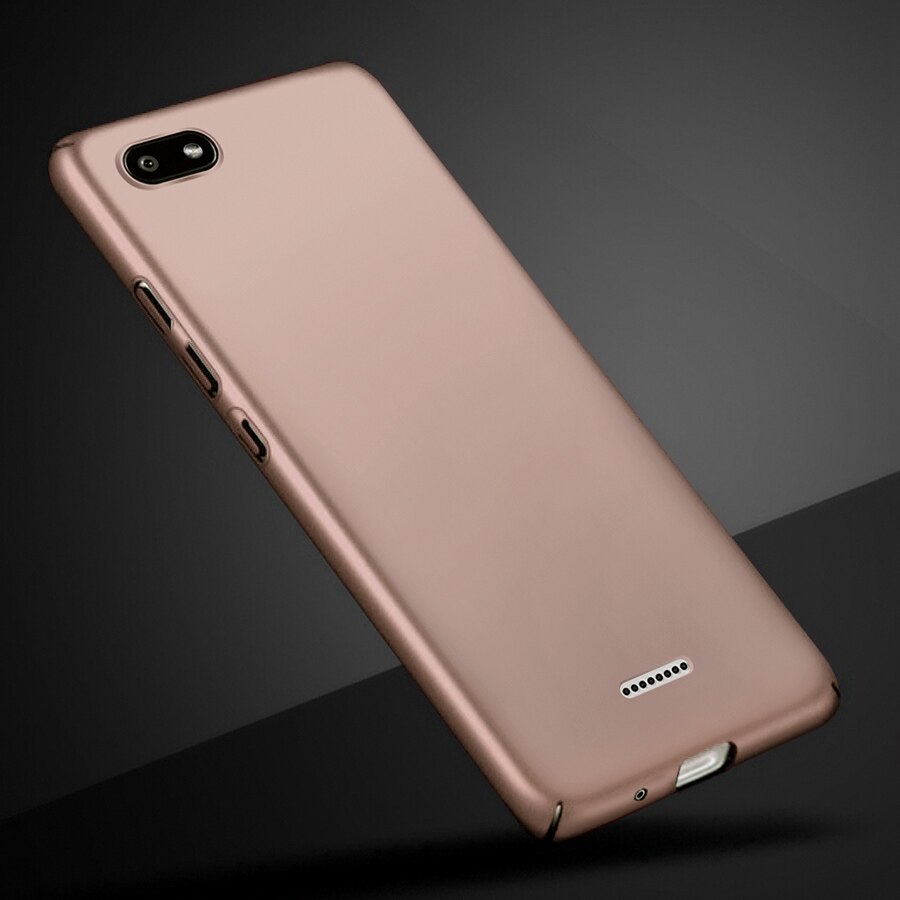 Hard Phone Case For Xiaomi Redmi 6a 6 a Case Cover Matte Slim Bumper For Xiaomi Redmi 6a Case Smartphone Back Housing Funda: Rose