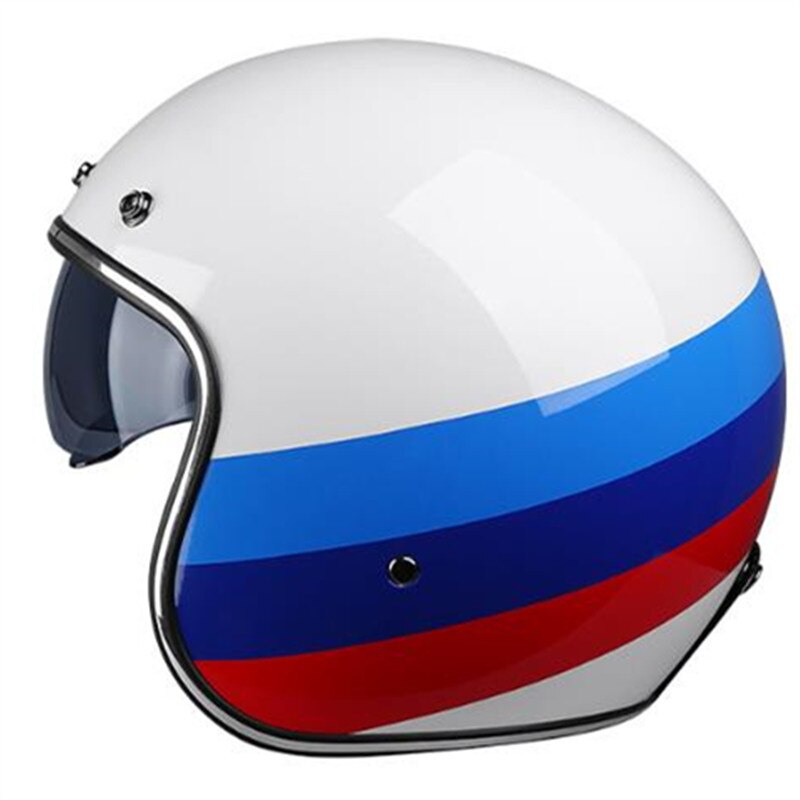 Dot Goedgekeurd Vintage Motorfiets Open Helm Klassieke Retro Open Gezicht Moto Helm Licht Gewicht Voor Motorbike Cruiser Casco