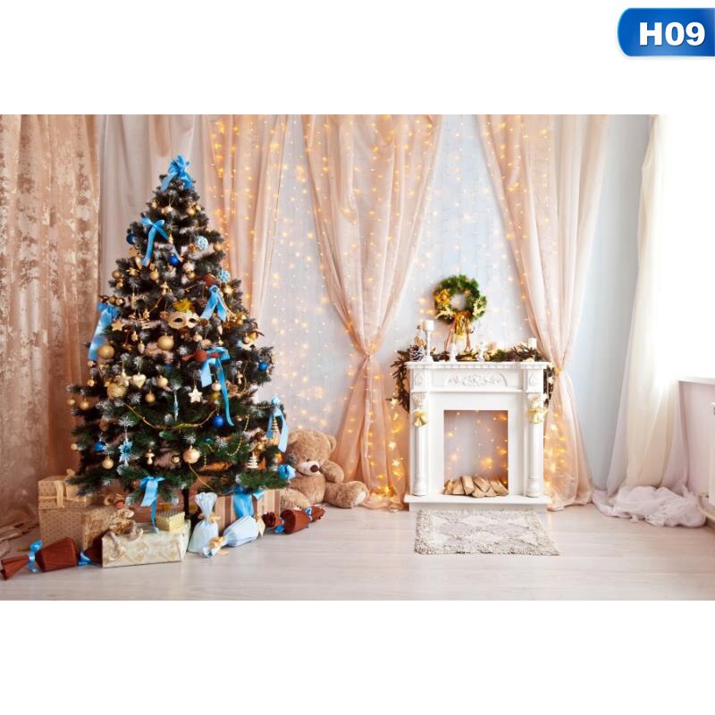 Fotografi baggrunde jul baggrund klud sner julemand hjem indretning fotostudio stof dekoration: H09