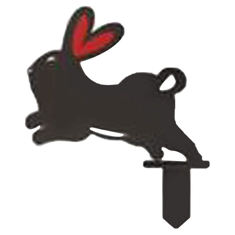 Easter Rabbit Yard Art, Outdoor Garden Backyard Lawn Stakes Decor , Cute Garden Land Planting Props Ornaments: black