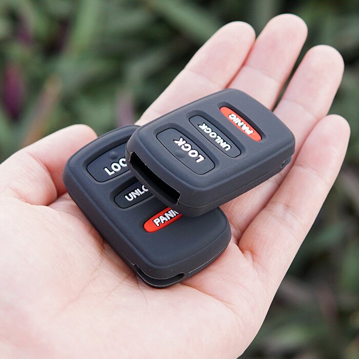 silicone rubber car key fob protect shell skin cover case cap set for Mitsubishi Eclipse Galant Lancer Outlander MONTERO remote