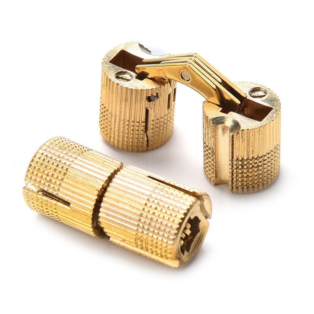 Bisagras de muebles de latón de cobre de 8-18mm, bisagras de puerta invisibles ocultos para gabinete oculto cilíndrico para caja de de Hardware
