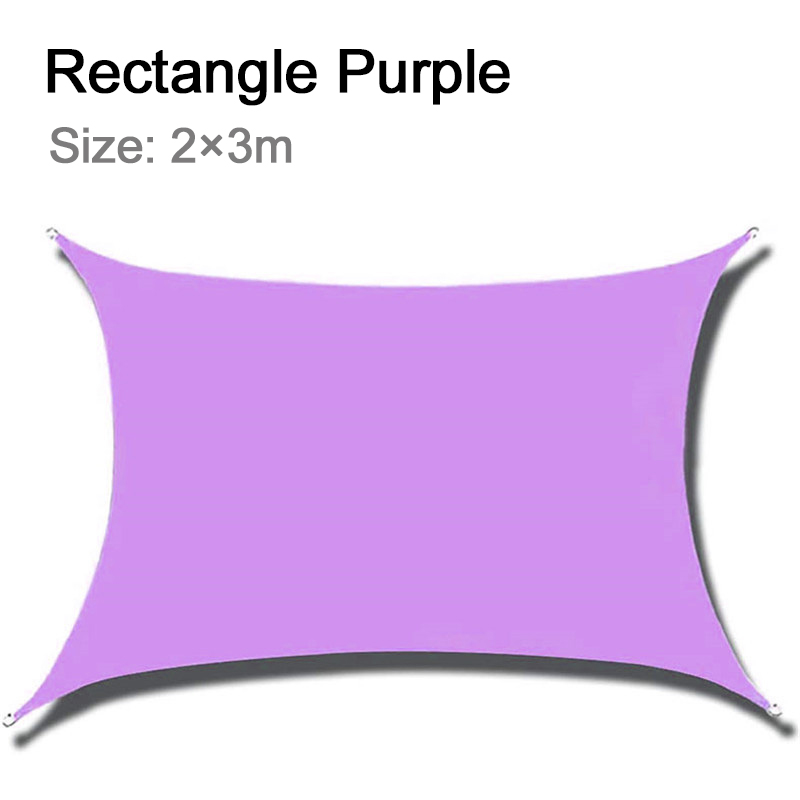 2*3/3*3M Outdoor Sun Shade Sail Ultralight Garden Canopy Pool Tent Sun Shade Beach Sun Shelter Tarp Portable Shade Sai Umbrella: Rectangle Purple