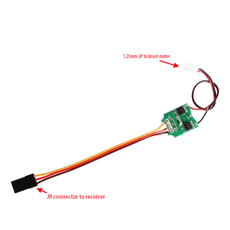 micro 3A RC ESC DIY 5V DC Brushed Motor Speed Controller Motor reducer micro motor drive module two wire brush controller ESC: green