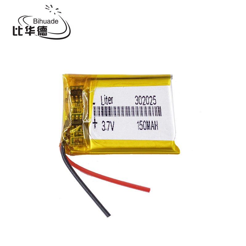 3.7v lithium-polymer-akkus (li-po, li-ion) 302025 150 mah für  mp3 mp4 mp5 gps-, psp- und bluetooth-fähige mobilgeräte