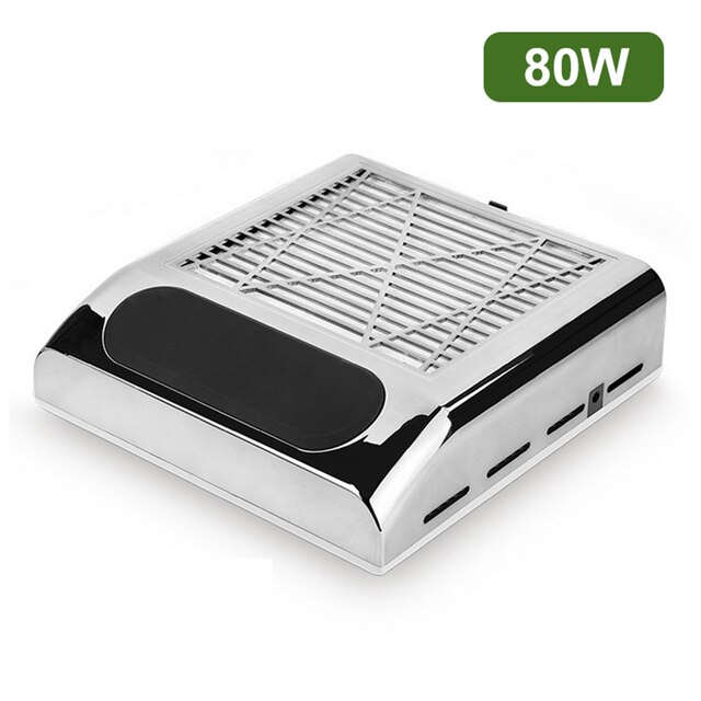Venda quente grande potência coletor de pó do prego para unhas de manicure coletor com fitter ventilador de pó do prego aspirador de pó para unhas: silver / US