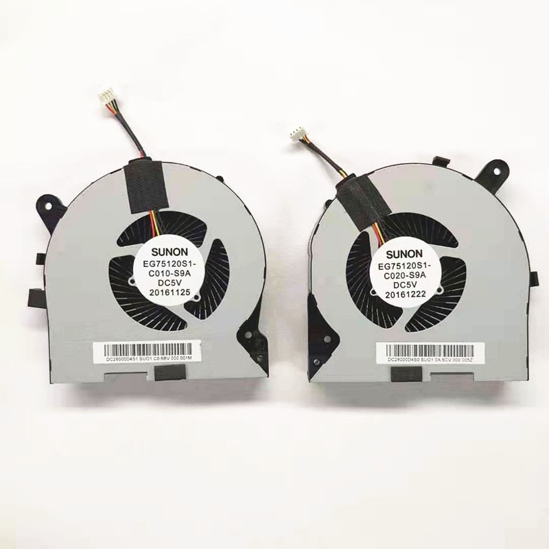 til lenovo legion  y720 y720-15 ikb type 80vr- serie bærbar datamaskin cpu & gpu et par fan  f.eks75120 s 1-c010-s9a f.eks75120 s 1-c020-s9a