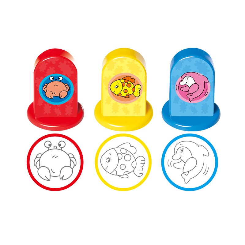 Kids Water Painting Seal Stamp Roller Stamp Magic Pens Water Drawing Accessories Painting Toys Educational Toy Children: C 3pcs Stampes