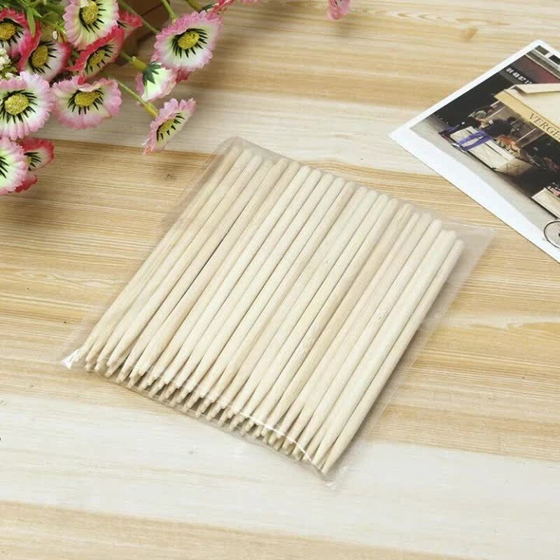 Removedor de cutículas para manicura y pedicura, herramienta de palitos de madera naranja de 2 vías, TRP09 (100 cm de largo), 1 paquete de 11,5 piezas: Default Title