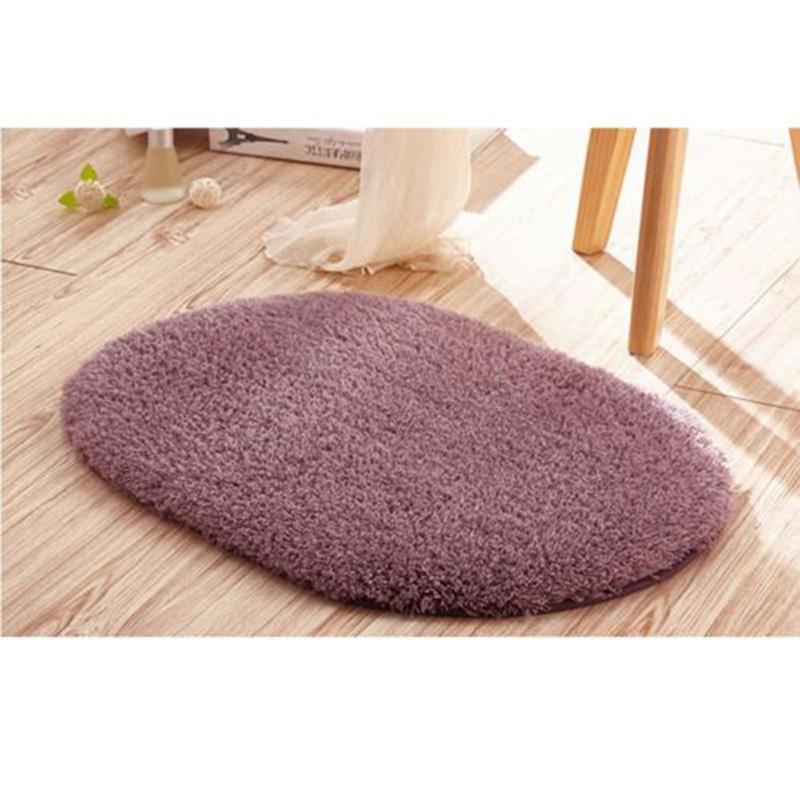 50*30cm topp bad teppe badematte super magisk glidebestandig pad rom ovale tepper gulvmatter: Lilla