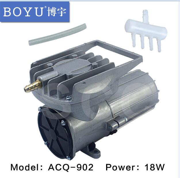 BOYU DC 12V 38L/min 18W Aquarium Air Compressor Aquaculture Water Fish Aeration Hi Pressure Pump DC 12V Elemental O2 Air Pum: BOYU ACQ-902