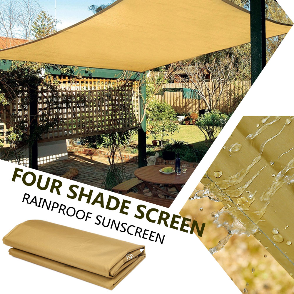 SOLEDI Shade Sail Waterproof Sun Shade Square Rectangle Camping Cloth 190T Polyester Yard Sail Awning Garden Terrace Canopy