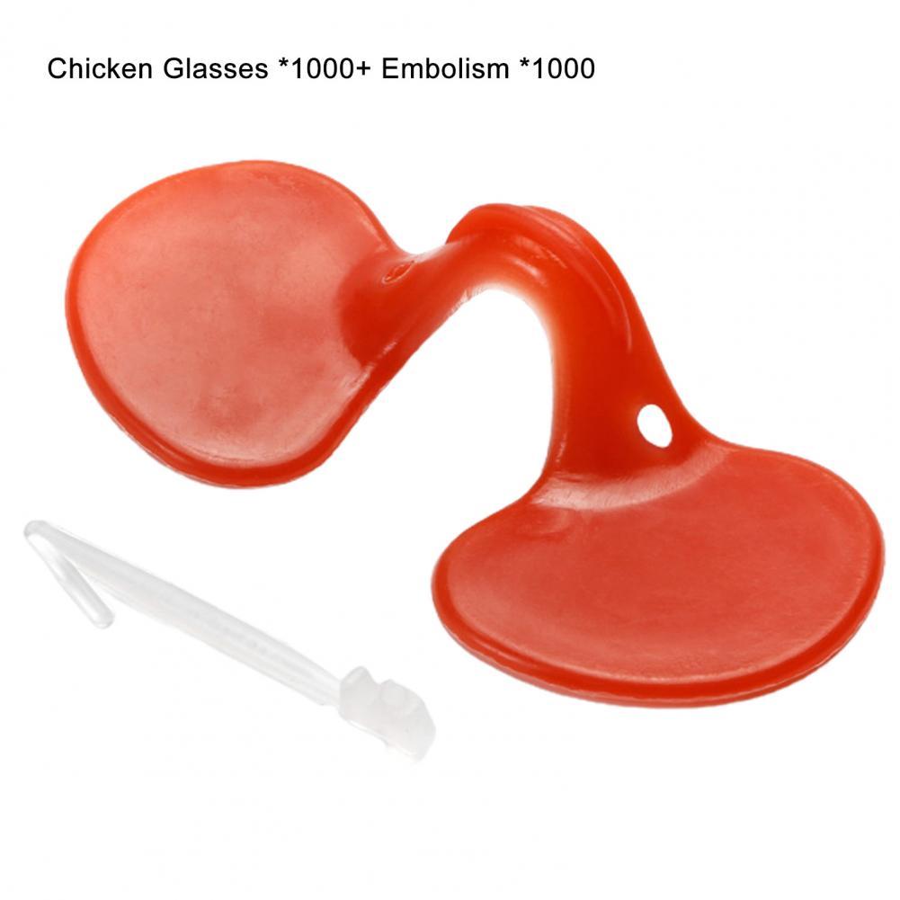 1 Set Poultry Glasses Simple Installation Lightweight Chicken Eyeglasses Pheasant Blinders Set: Default Title