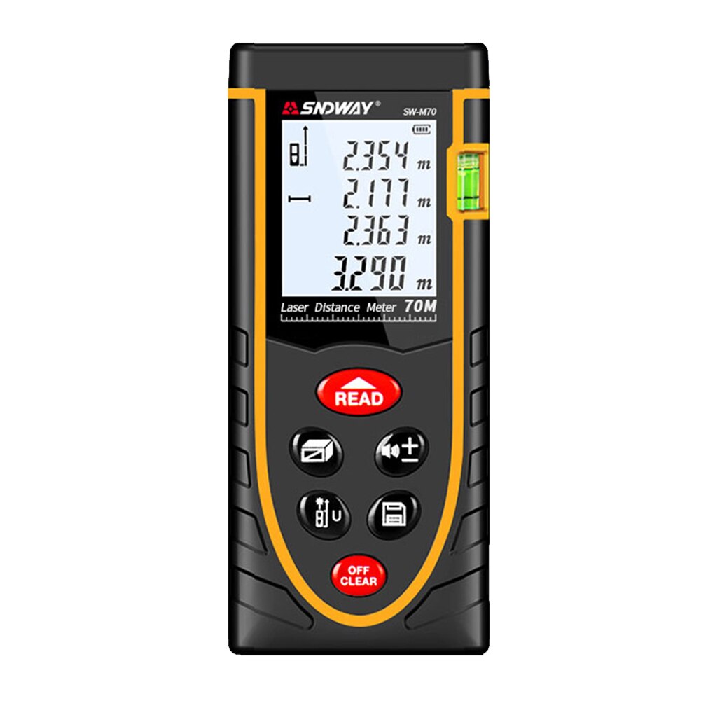 Range Finder Tool Battery-powered Distance Meter High Accuracy Level Build Measure Backlit 50m 70m 80m 100m 120m Electronic: B