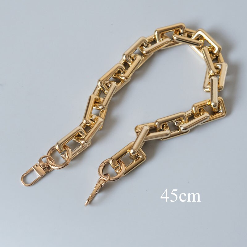 Lange 45-120Cm Acryl Portemonnee Ketting Band Handvat Handvat Vervanging Voor Handtas Schoudertas Strap Bag Ketting Goud messenger Riem