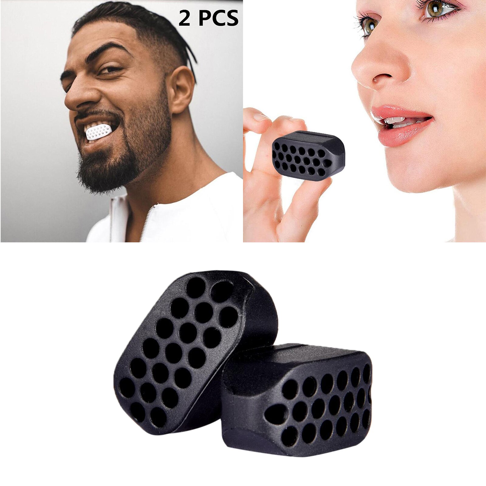 2 uds. Jawline ejercitador pelota de ejercicio doble barbilla reductor ed Jawline cuello cara masajeador tonificante