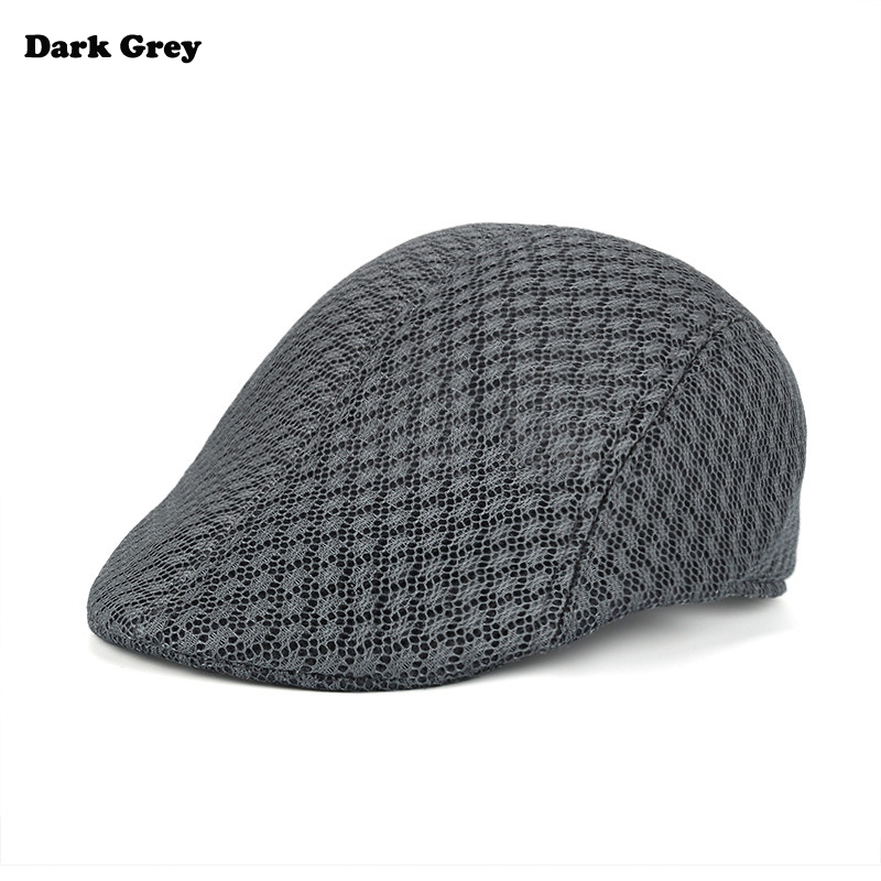 Outdoor Golf Beret Cap Flat Cap Casual British Style Peaked Cap Golf Hat Breathable Mesh Running Tourist Golf Hat For Men Women
