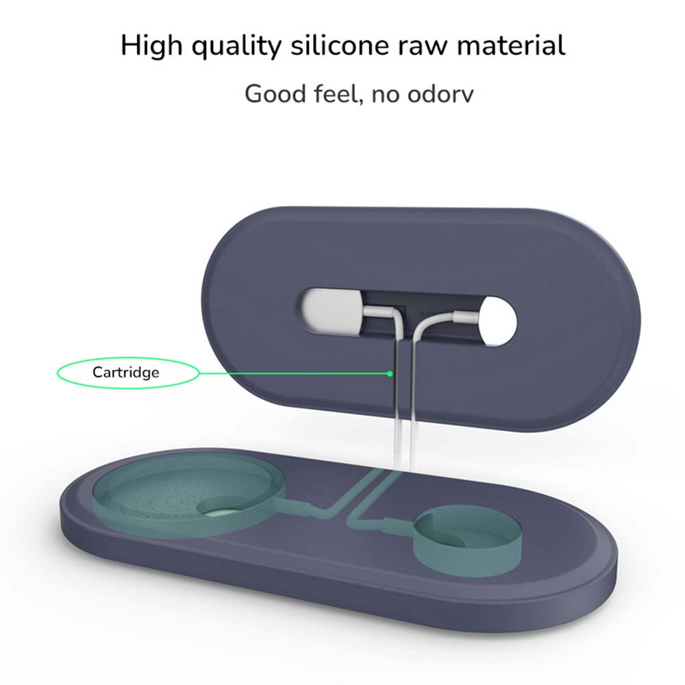 Til apple iphone magsafe airpods iwatch magnetisk trådløs oplader stand opladningsholder slank silikone pad flad dok base