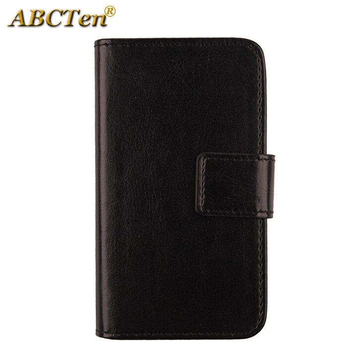 For Cat S42 Case 5.5 inch Solid Color Leather Cell Phone Pocket Flip Holster Cover For Cat S42 Phone Case: Black
