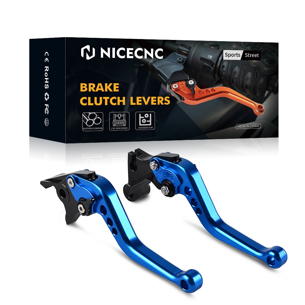 Alavanca de freio e embreagem para motocicleta, para kawasaki z900, z650, z 650, versys 650, versys 1000, ninja 650r/tablete vulcan/s 650cc: blue Short