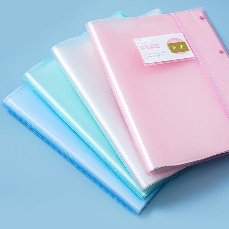 1PC A3 Display Book 20/30/40 Pages Transparent Insert Folder Document Storage Bag for Bank Campus File Office Workplace Student