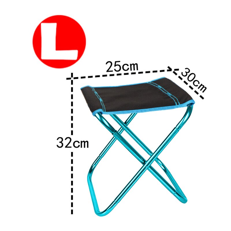 Sammenklappelig campingstol fiskestol bærbar picnicstol foldbar aluminium udendørs stol let at bære fisketilbehør