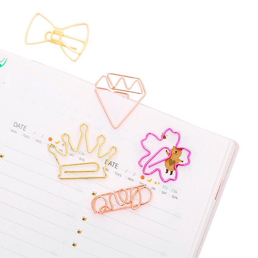 50pcs/lot Kawaii And Cute Planner Tools Metal Mini Clips Photos Stationery Metal Binder Clips