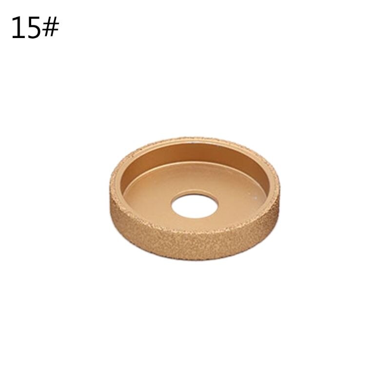 Brazing Diamond Angle Grinder Stone Slotted Grinding Wheel Round Glass Pottery Porcelain Marble Flat Disc: Height 15mm
