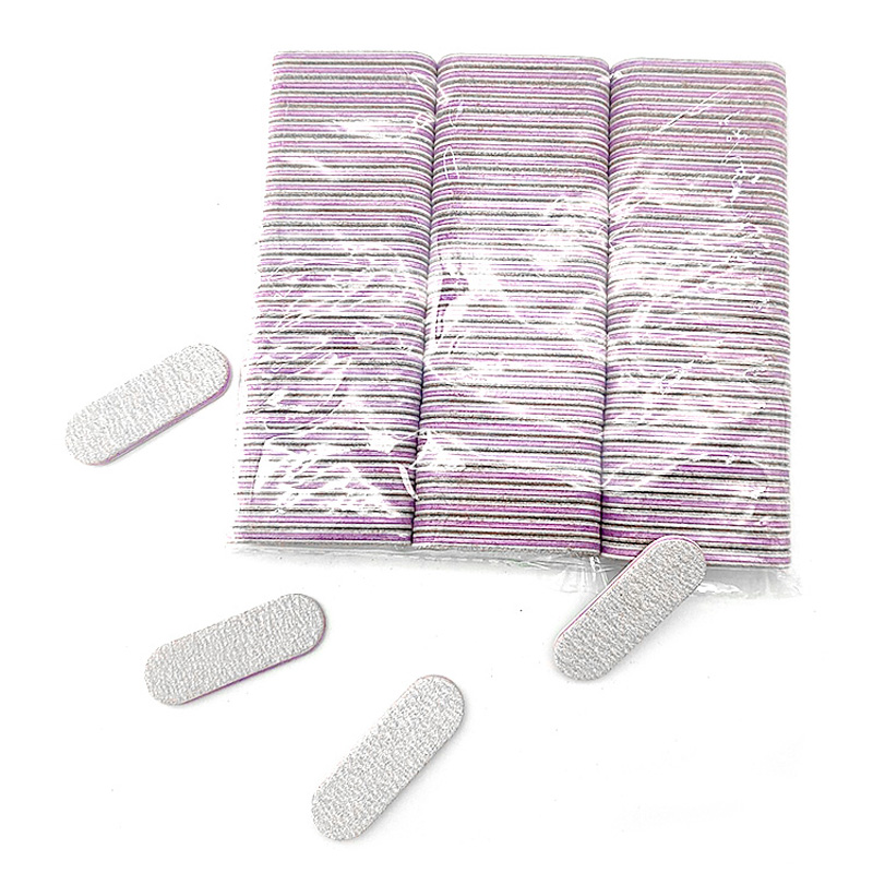 Mini limes à ongles jetables, 25 pièces/lot, 100/180, outil de manucure, scie, ponçage gris, lime de pédicure, planche émeri, bloc de vernis à ongles