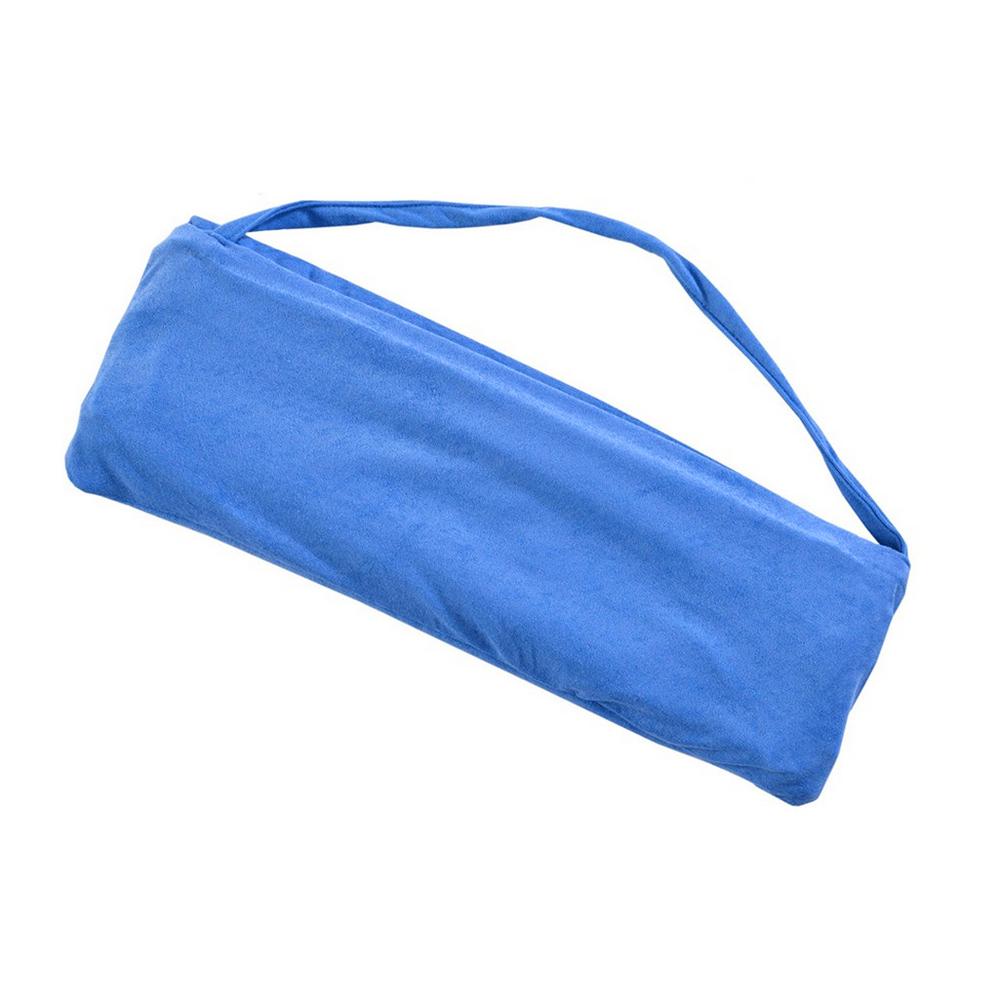 Strand lounge stol betræk håndklæde sommer kølig seng have strand håndklæde solbad mikrofiber dobbelt fløjl lounge lounge stol betræk: Blå