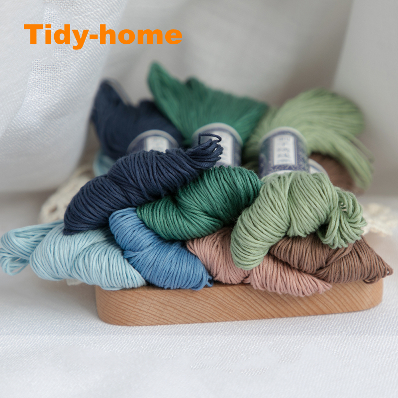 100 meter/stk 100%  bomull ensfarget sashiko tråd 15 farger 10 tråder sashiko tråd