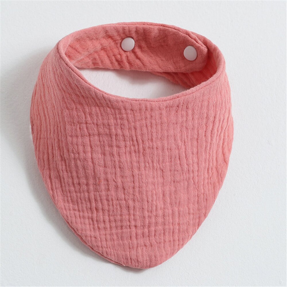 Baberos de algodón para bebé, pañuelo de muselina para eructar, accesorios para recién nacido, botón a presión, toalla triangular, alimentación, 1 unidad: 4