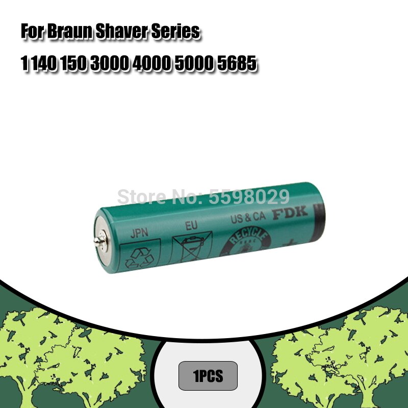 W809 Original Ni-MH rechargeable battery for Braun electric shaver series 1 140 150 3000 4000 5000 5685 For FDK AA: 1pcs