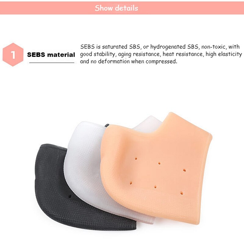 Silicone Heel Protector Protective Sleeve Heel Spur Pads for Relief Plantar Fasciitis Heel Pain Reduce Pressure on Heel 2Pcs