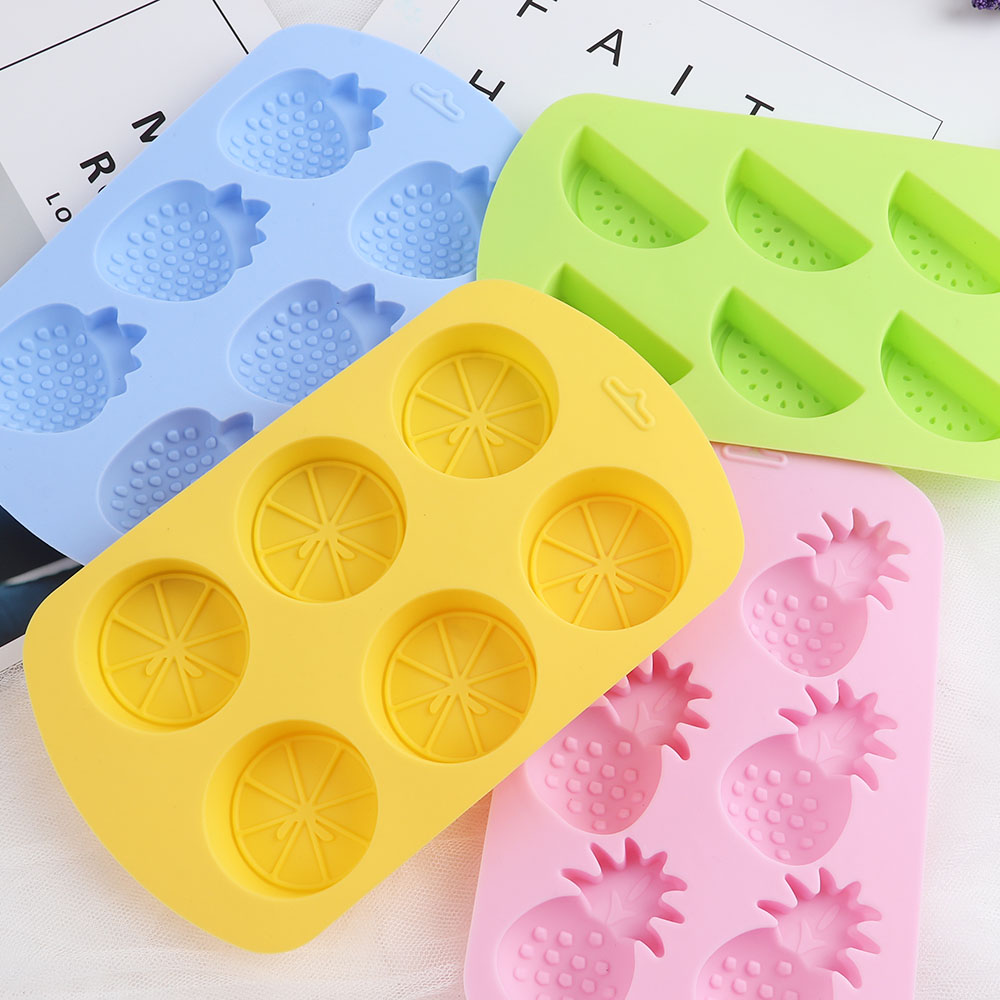 Fruit Shape Silicone Mold Diy Citroen Aardbei Suiker Candy Jelly Pudding Zeep Mold Fondant Chocolade Bakken Cake Decorating Tool