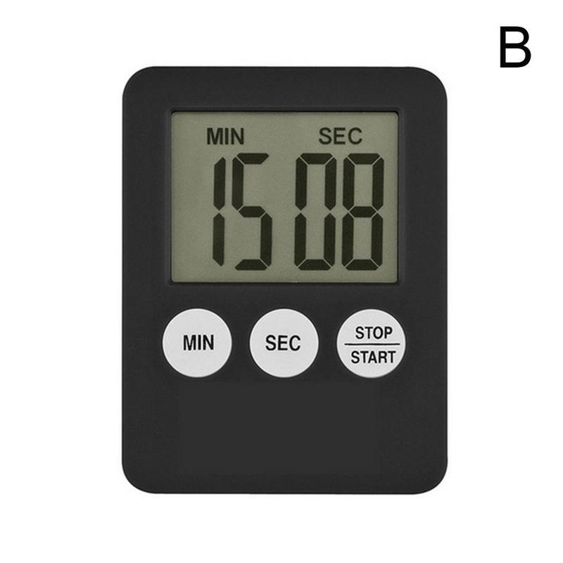 Large Digital LCD Kitchen Cooking Timer Count-Down Up Clock Alarm Magnetic Kitchen Timers Kitchen Tools: B