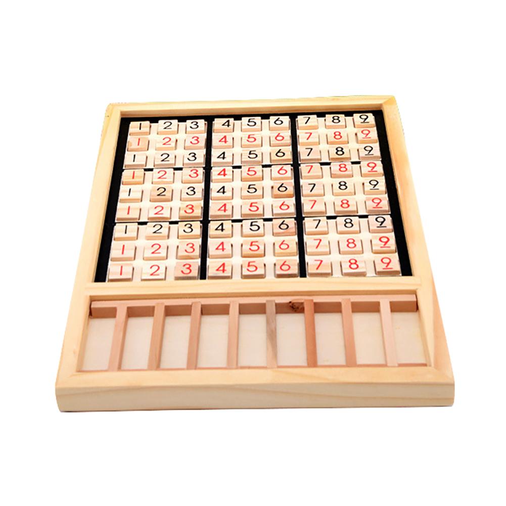 Sudoku Scacchi di legno Cifre 1 a 9 Giochi Da Tavolo Per Bambini di Età Giocattoli Educativi di Puzzle