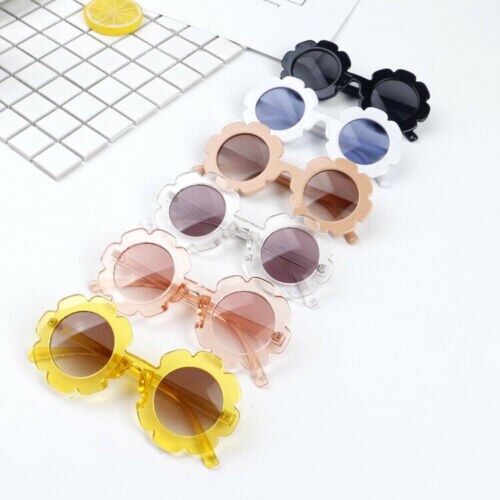 Cute Toddler Beach Flower Goggles Infant Baby Kids Unisex Child Plastic UV400 Frame Sunglasses Girl Boys Summer Outdoor Glasses