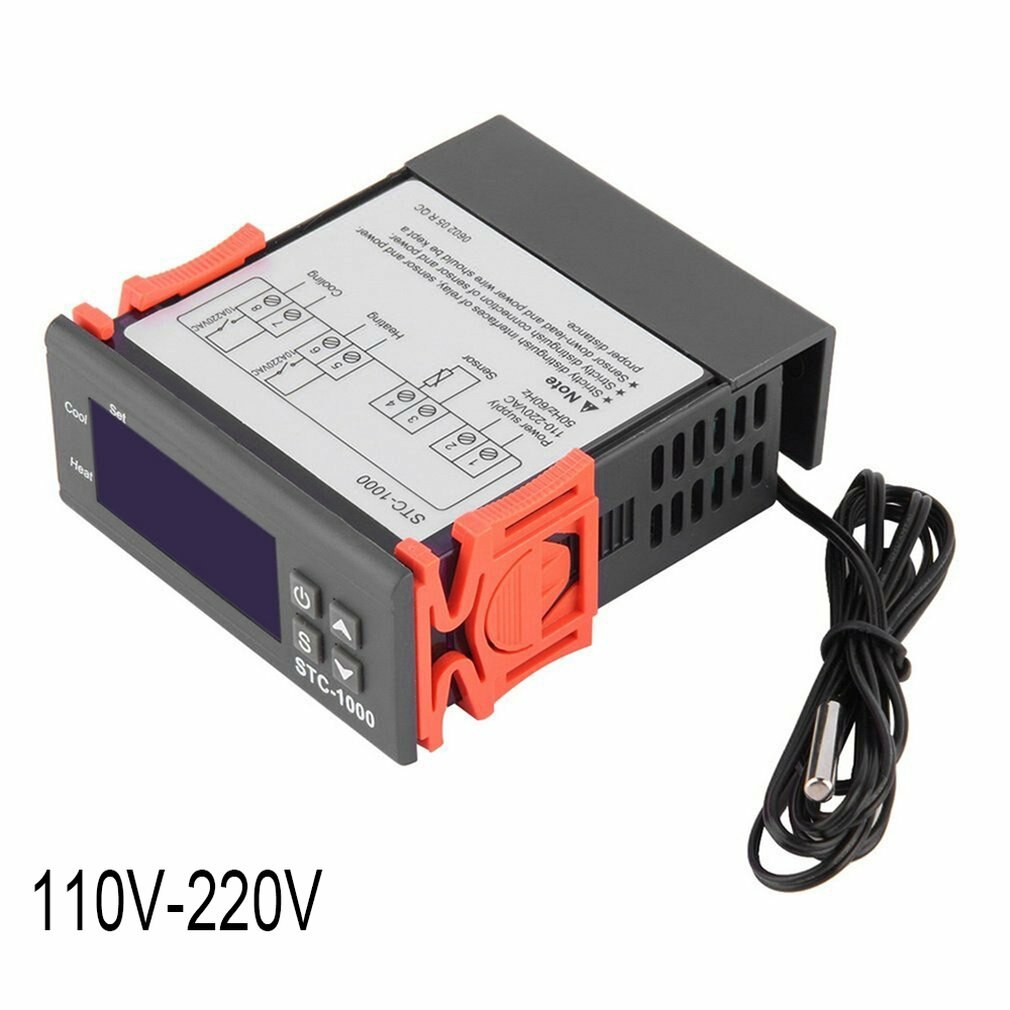 Termostato stc-1000 ABS acuario eclosión máquina para marisco microordenador electrónico digital controlador de temperatura interruptor 1 pieza