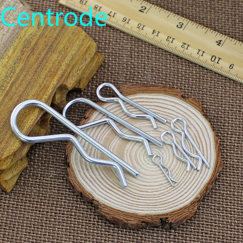 White zinc B-type cotter pin wave pin R-shaped clamp pin hairpin pin m1.2-m3.5 20PCS