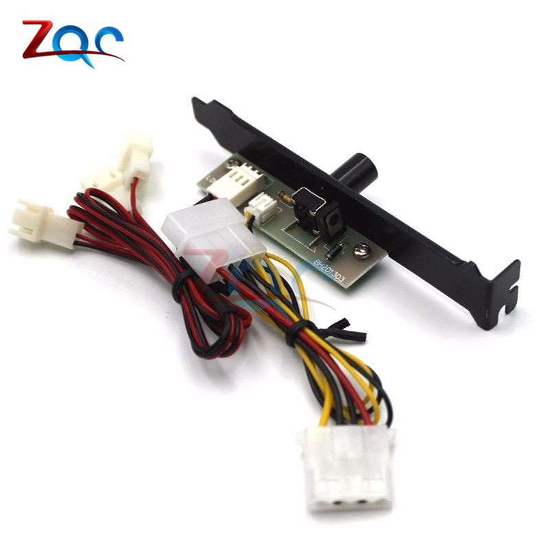 3 Channels PC Cooler Cooling Fan Speed Controller for CPU Case HDD VGA Fan with PCI Bracket Power by 12V Molex IDE 4pin