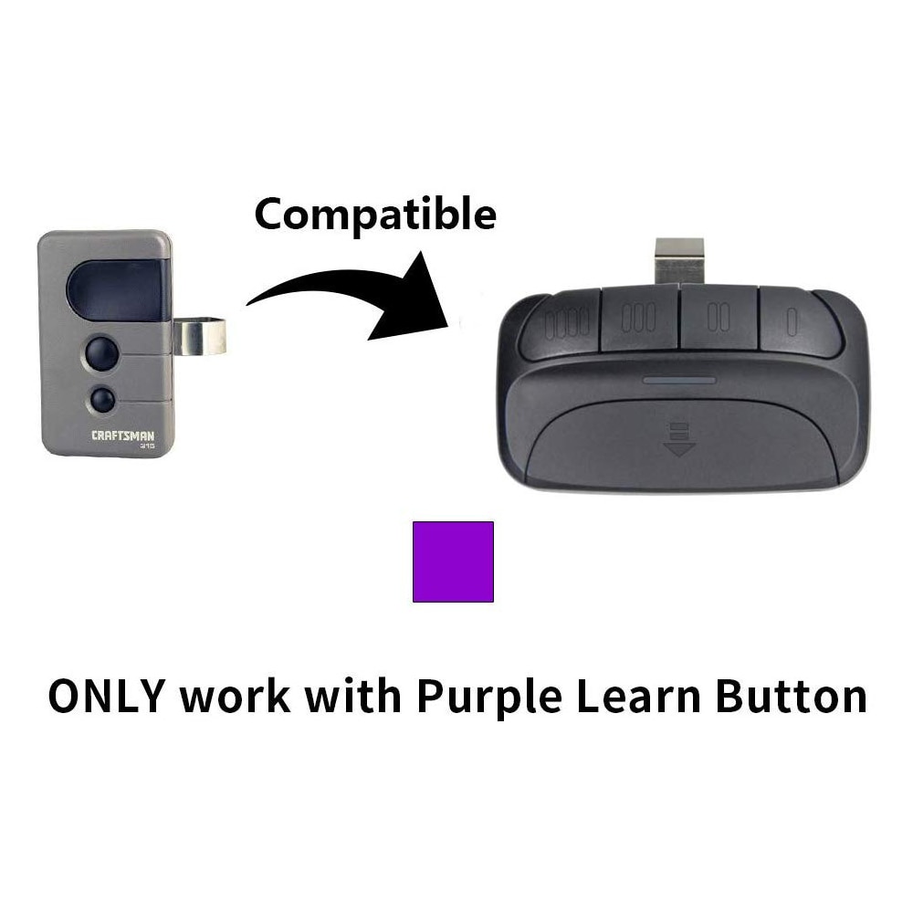 Garage Door Remote Replacement for LiftMaster/Chamberlain 950D 953D 956D Openers with Purple Learn Button 315MHz